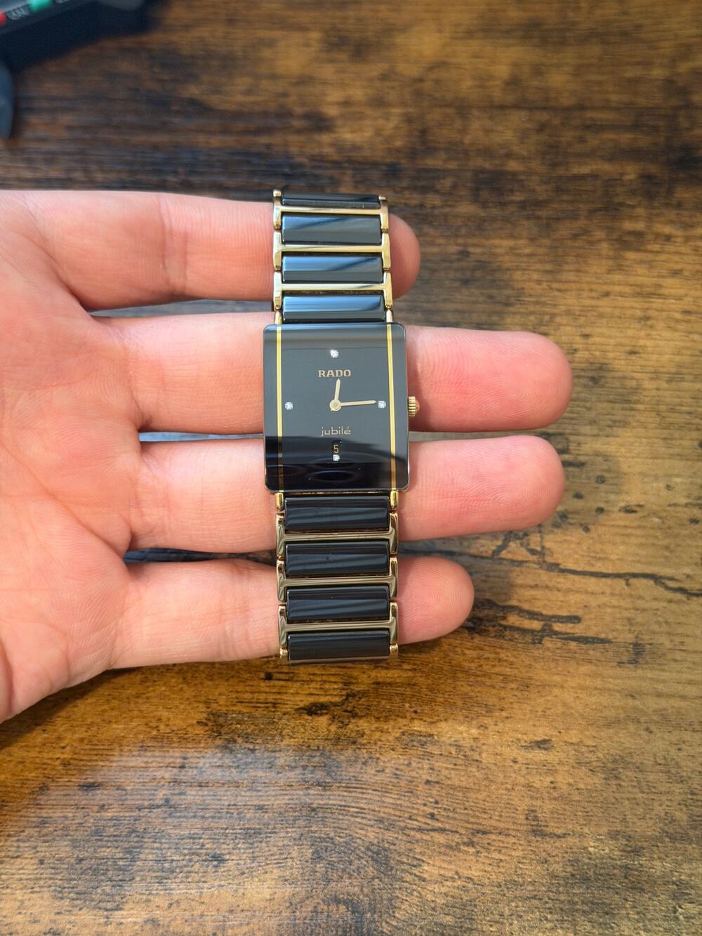 Rado DiaStar Jubilé 160.0281.3N 4 Diamond Gold Ceramic Quartz Watch 24mm